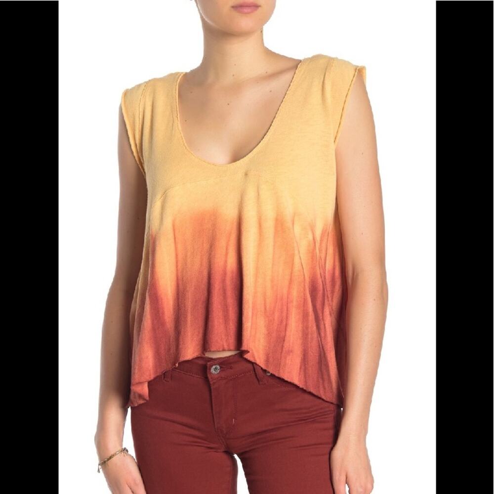 Free People Paradise Tee Oversized Tie Dyed Size XS NEW